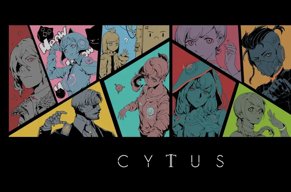 Ecrã de gameplay de Cytus II com interface de toque e linha de leitura